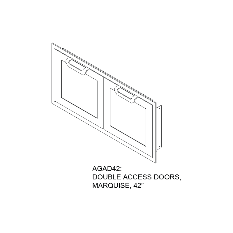 42" Outdoor Double Access Doors AGAD42SS