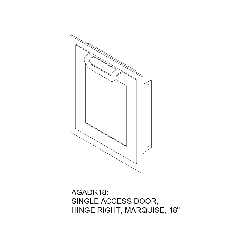 18" Outdoor Single Access Door AGADR18PP
