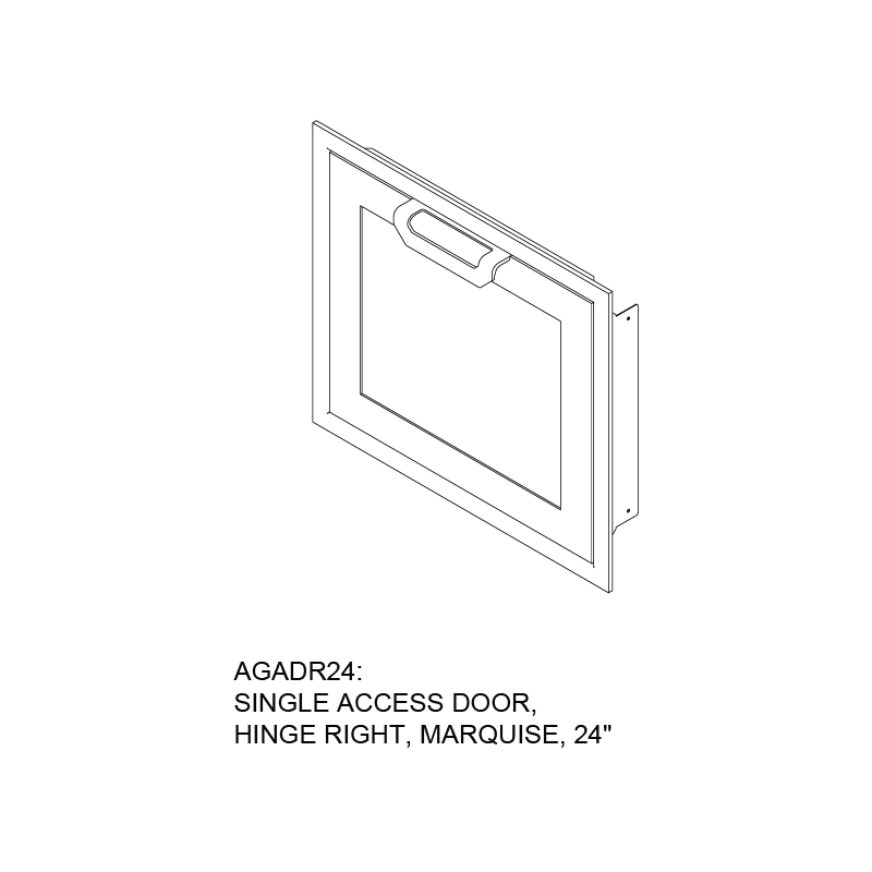 24" Outdoor Single Access Door AGADR24WH