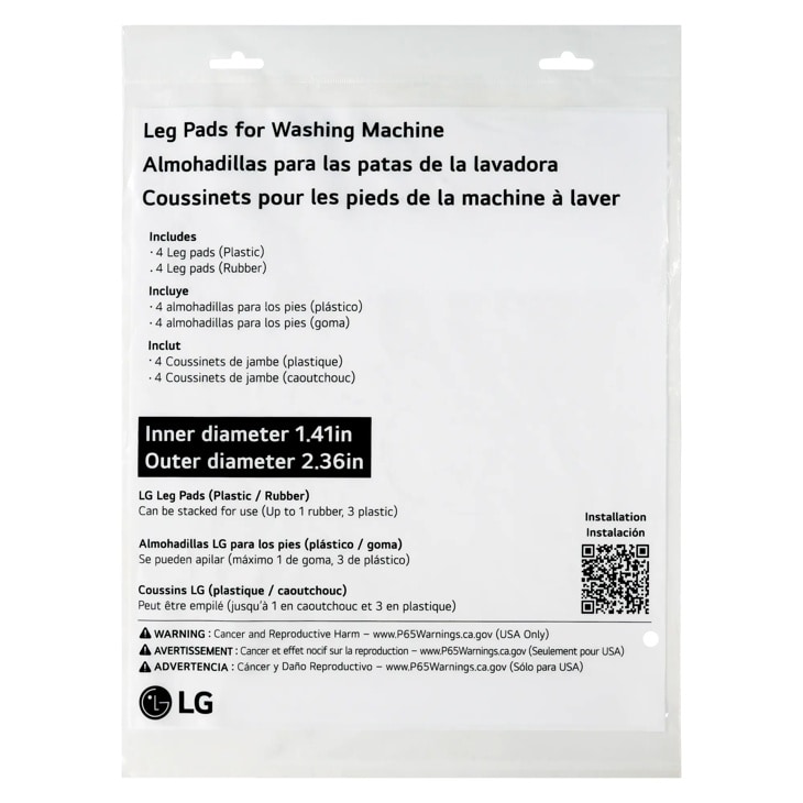 Bulk Washing Machine Leg Pads Kit - 50 Units AGM30120012