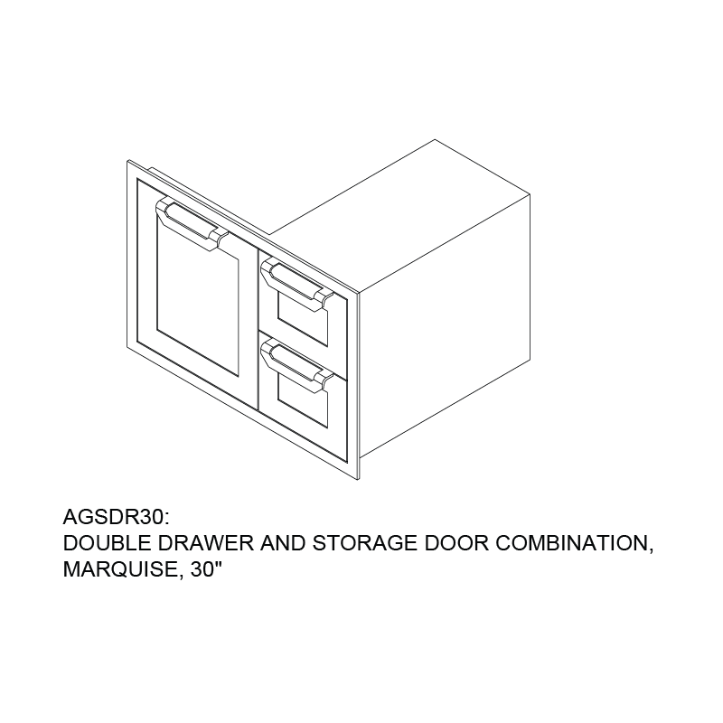 30" Outdoor Combo Door/Drawer AGSDR30OR
