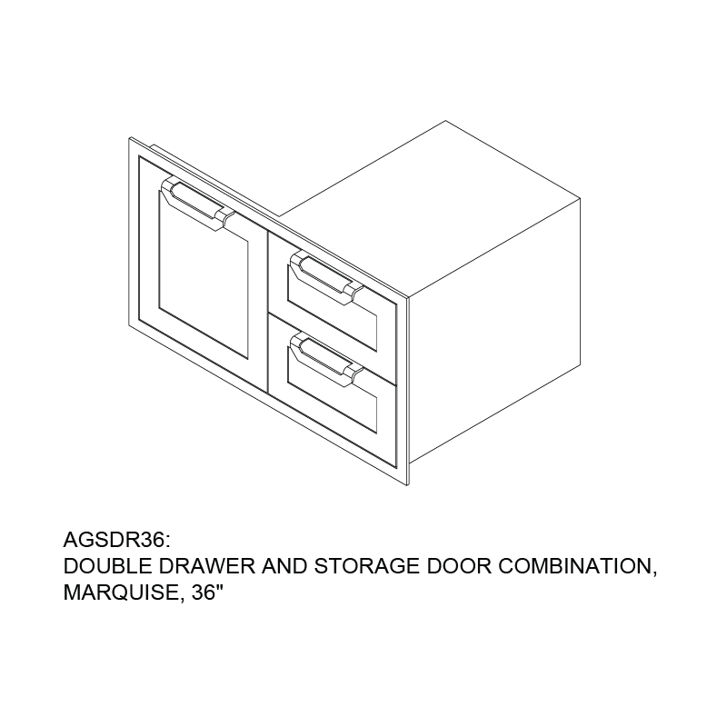 36" Outdoor Combo Door/Drawer AGSDR36GG