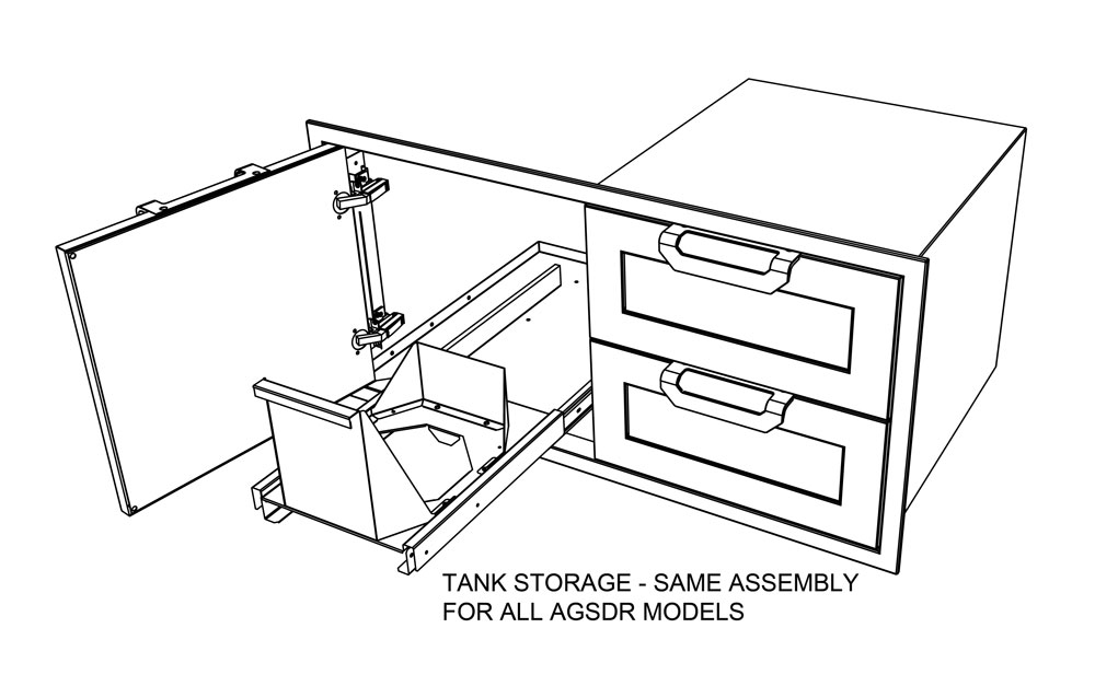 36" Outdoor Combo Door/Drawer AGSDR36OR
