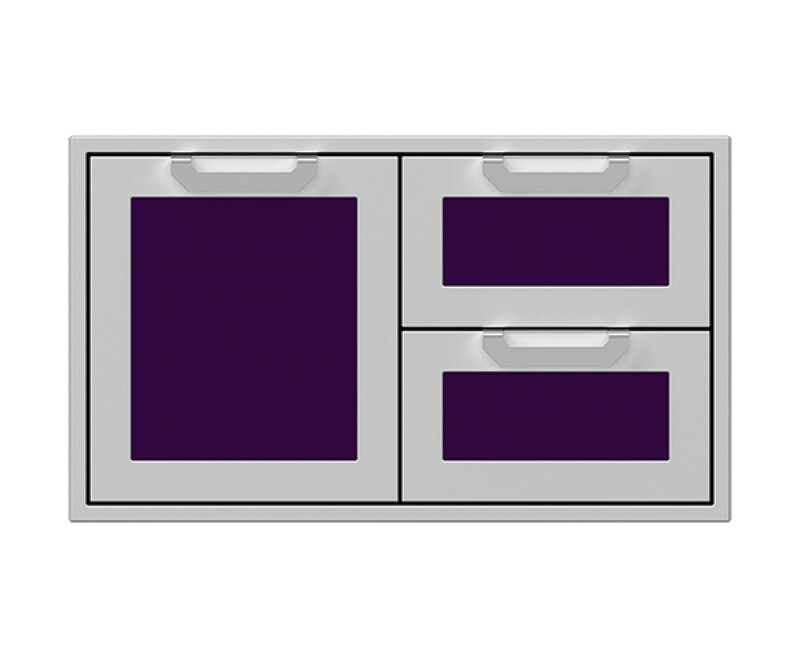 Double Drawer and Storage Door Combination w/ Marquise accent panel AGSDR36PP