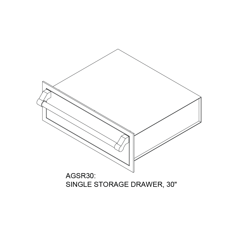 30" Outdoor Single Storage Drawer AGSR30YW