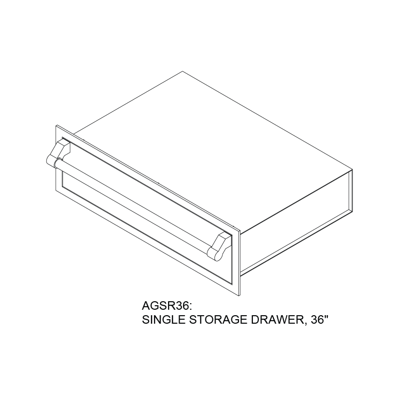 36" Outdoor Single Storage Drawer AGSR36OR