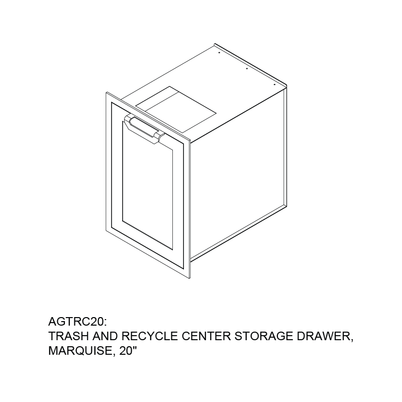 20" Outdoor Trash/Recycle Drawer AGTRC20GG