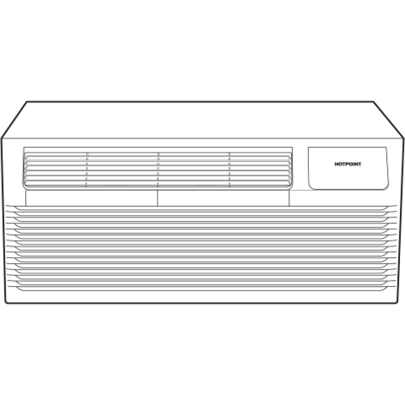 Hotpoint® PTAC with Electric Heat 15,000 BTU, 20 amps, 230/208 Volt AH11E15D3B