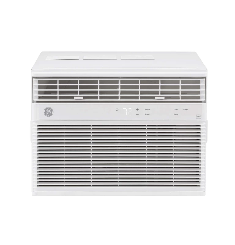 GE 8,000 BTU Heat/Cool Electronic Window Air Conditioner for Medium Rooms up to 350 sq. ft. Gray AHE08AZ Picture 1