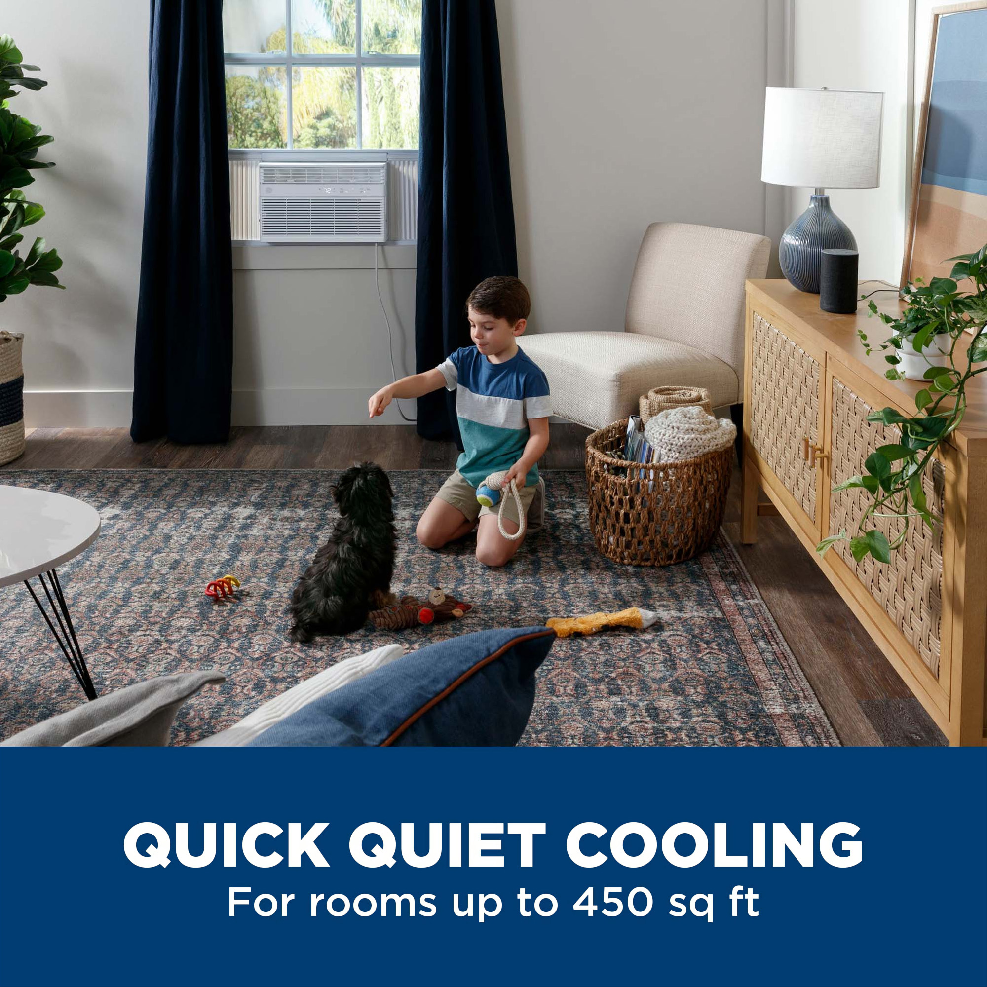10,000 BTU Smart Electronic Window Air Conditioner for Medium Rooms up to 450 sq. ft. AHEK10AC