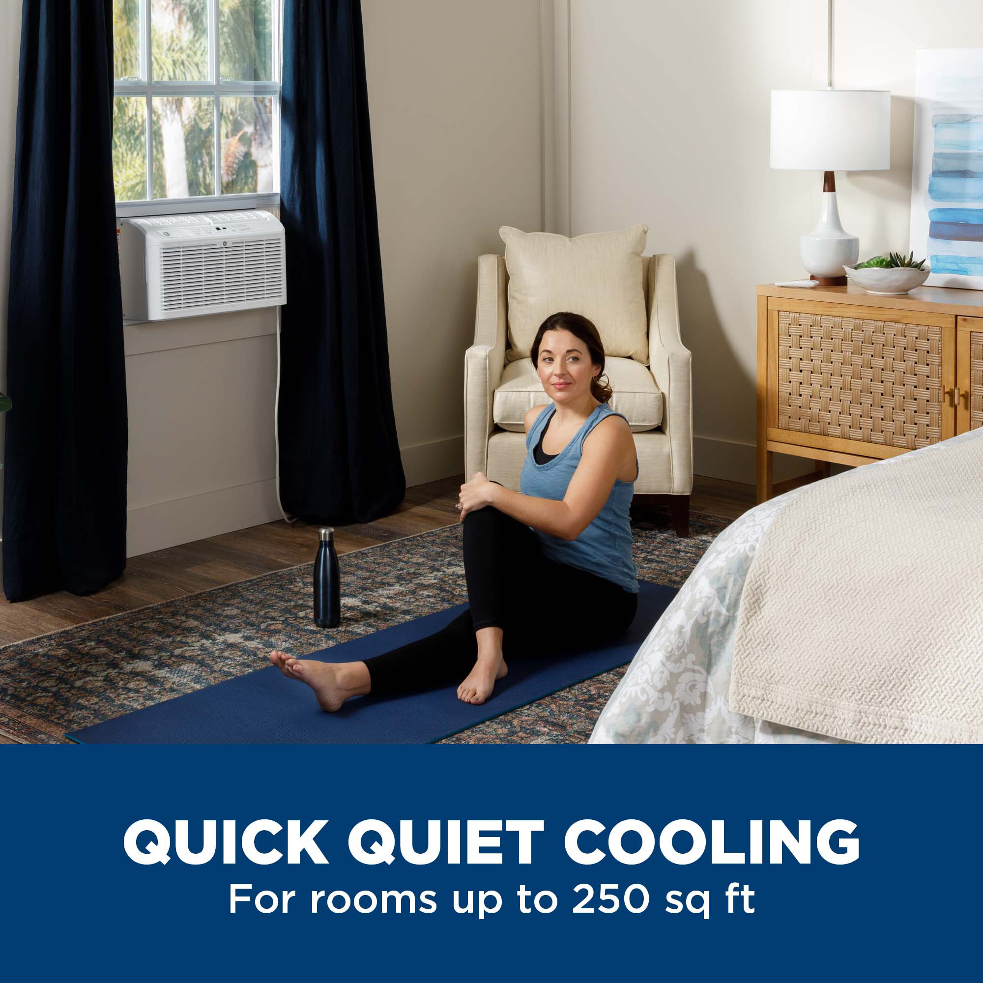 6,200 BTU Ultra Quiet Window Air Conditioner for Small Rooms up to 250 sq. ft. AHEL06BB