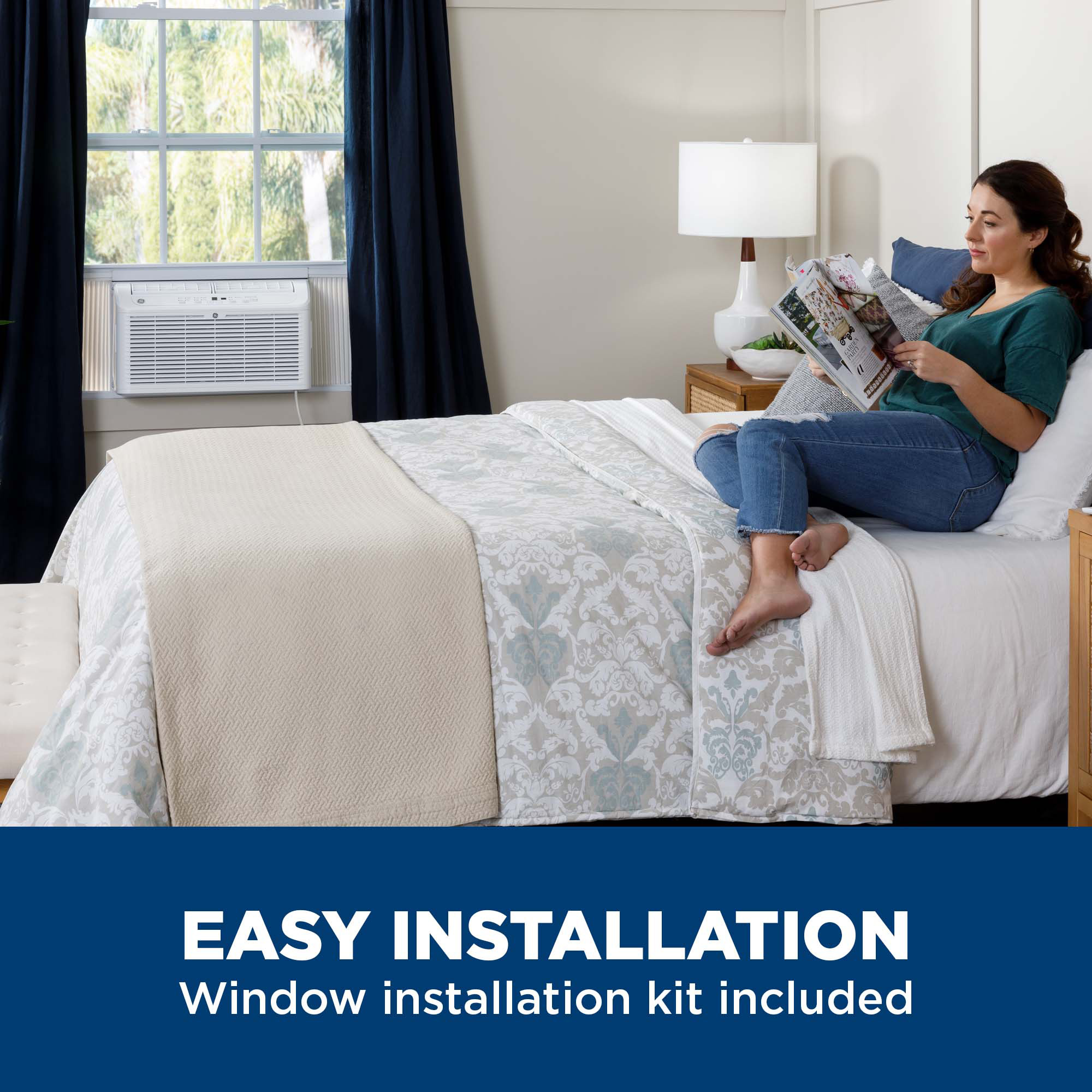 6,200 BTU Ultra Quiet Window Air Conditioner for Small Rooms up to 250 sq. ft. AHEL06BB
