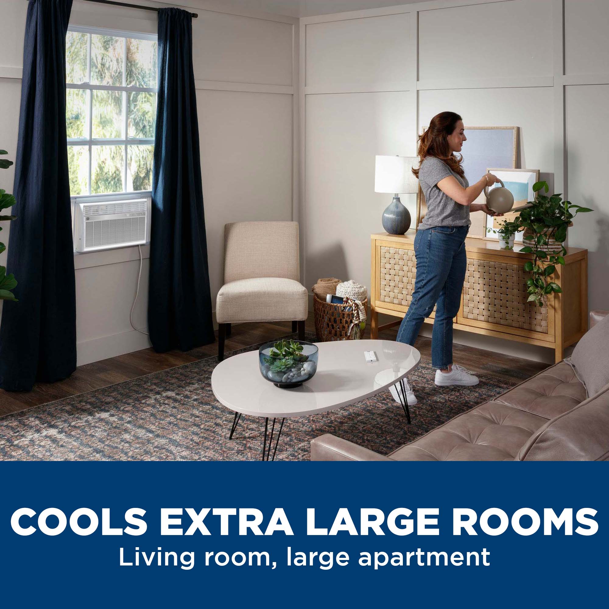 18,600 BTU Smart Electronic Window Air Conditioner for Extra-Large Rooms up to 1000 sq. ft. AHFK18BA