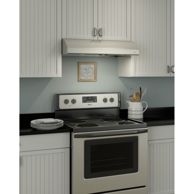 NuTone 30-Inch Convertible Under-Cabinet Range Hood, 250 CFM AHSA130SS