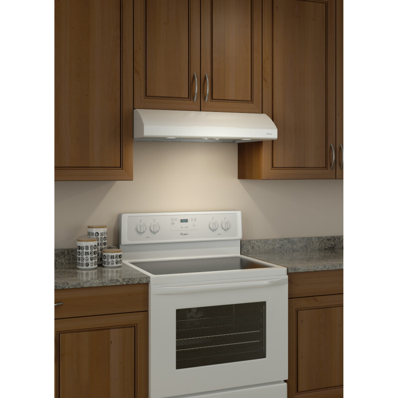 NuTone 30-Inch Convertible Under-Cabinet Range Hood, 250 CFM AHSA130WW