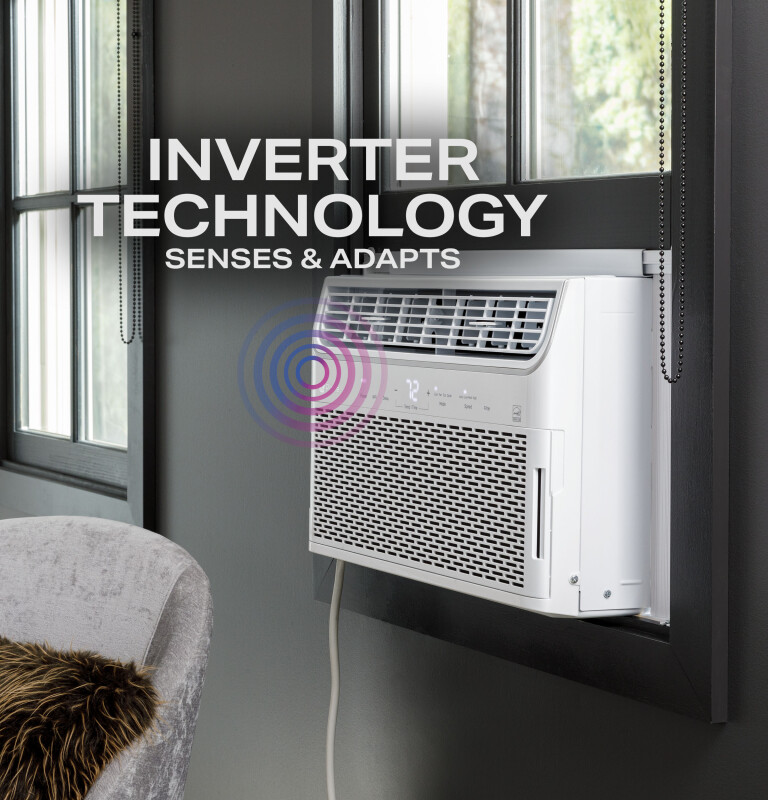 13,500 BTU Inverter Smart Ultra Quiet Window Air Conditioner for Large Rooms up to 700 sq. ft. AHTR14AC
