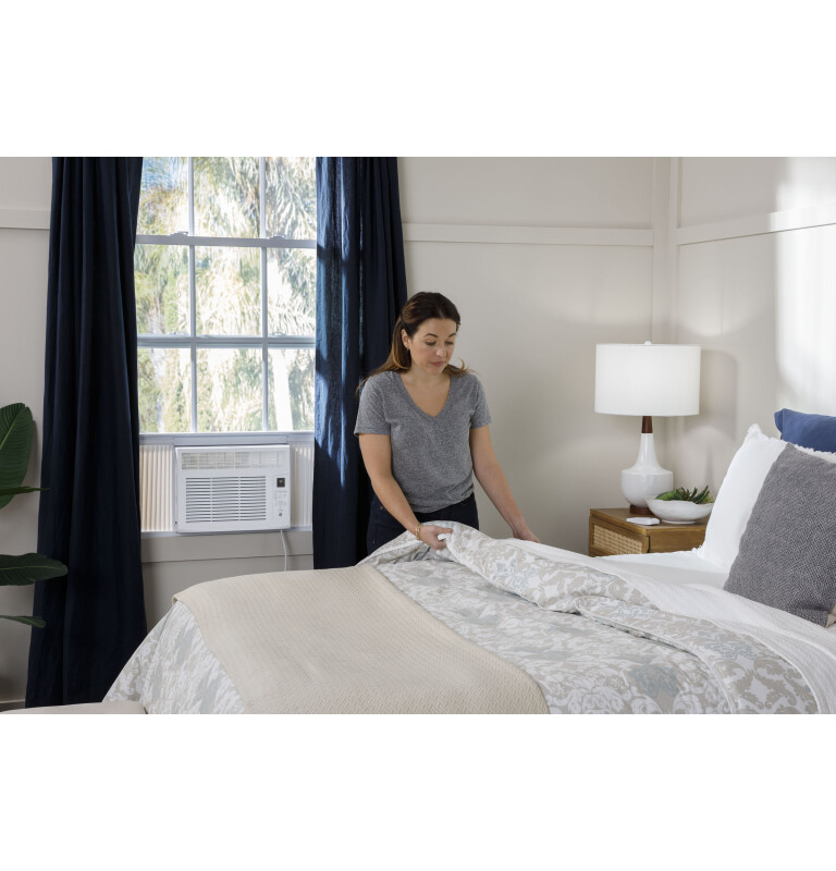 5,000 BTU Electronic Window Air Conditioner for Small Rooms up to 150 sq ft. in White size 12 9/16 H x 16 7/16 W x 15 D AHW05LZ, product image 6 of 20