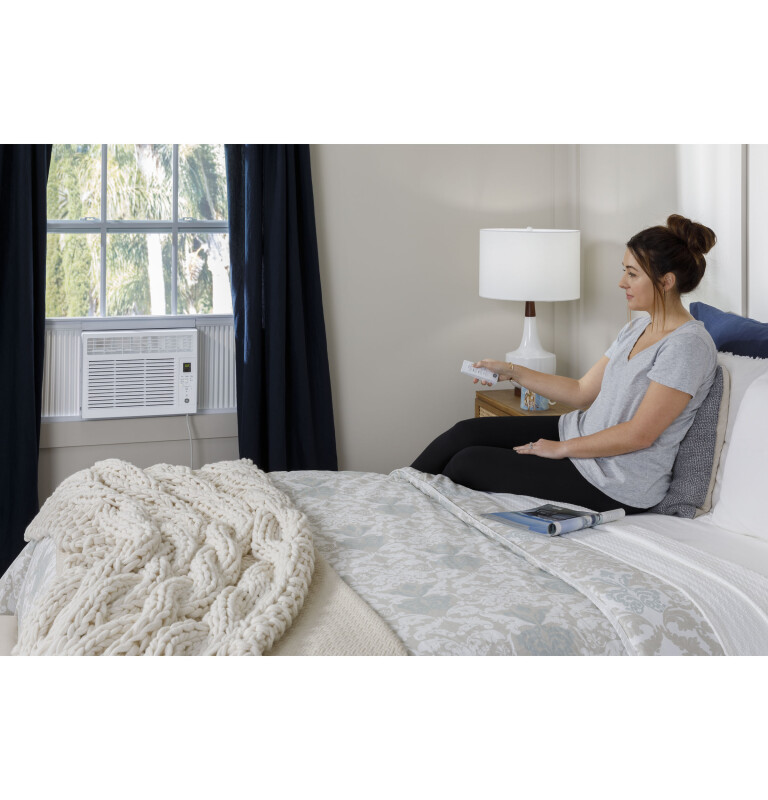 5,000 BTU Electronic Window Air Conditioner for Small Rooms up to 150 sq ft. in White size 12 9/16 H x 16 7/16 W x 15 D AHW05LZ, product image 3 of 20