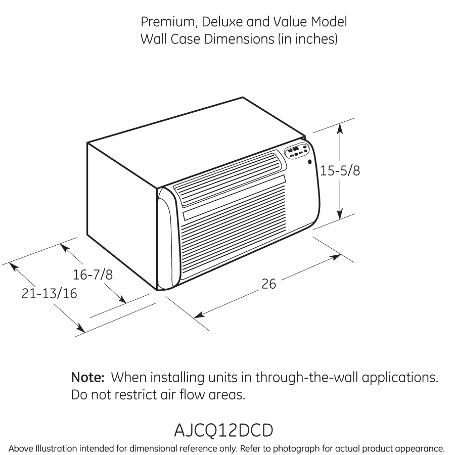 230/208 Volt Built-In Cool-Only Room Air Conditioner AJCQ09DCE