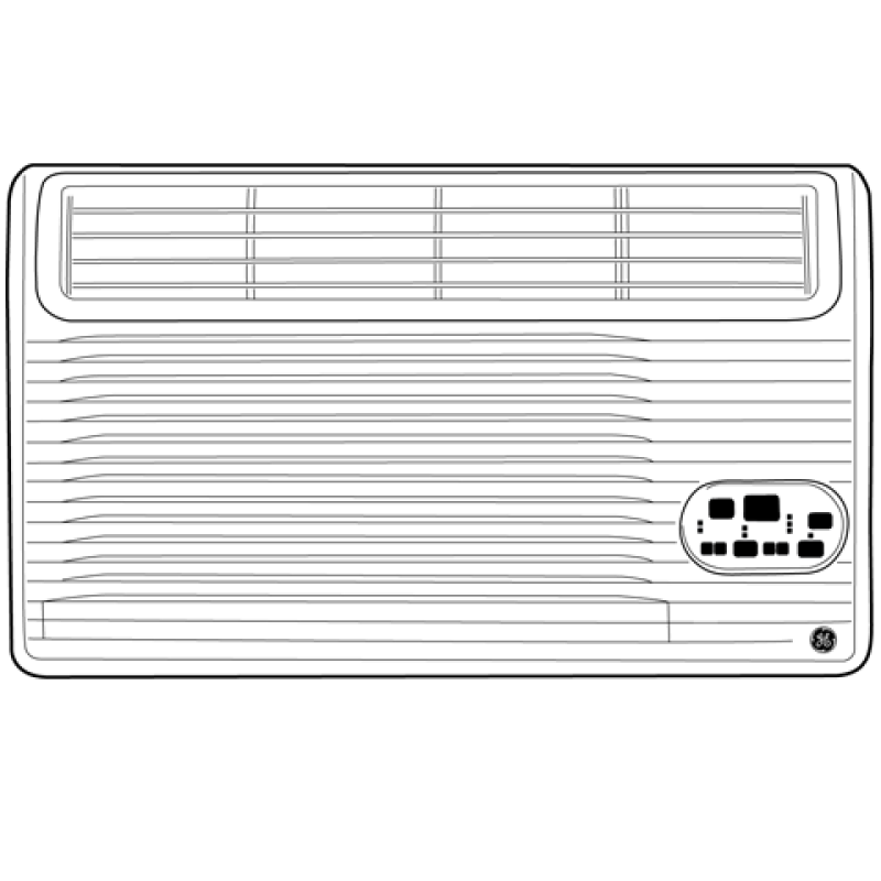 230/208 Volt Built-In Heat/Cool Room Air Conditioner AJEM12DCF