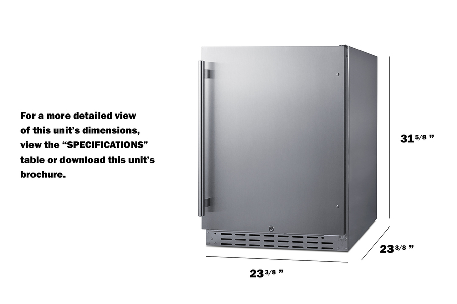 24" Wide Built-In All-Refrigerator, ADA Compliant view 17