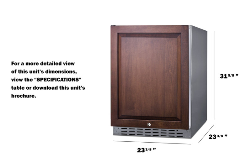 24" Built-In Outdoor Refrigerator, ADA Compliant AL55OSCSSIFLHD