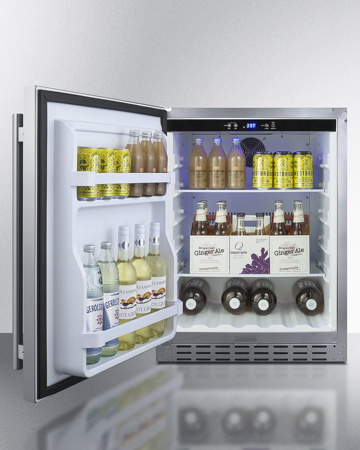 24" Built-In Outdoor Refrigerator, ADA Compliant AL55OSCSSLHD