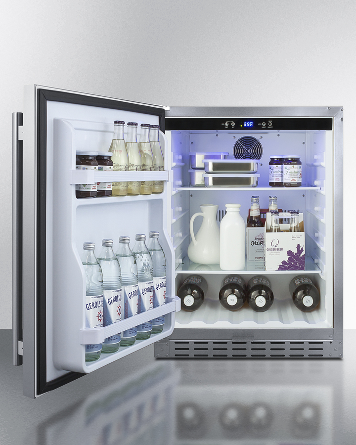 24" Built-In Outdoor Refrigerator, ADA Compliant AL55OSCSSLHD