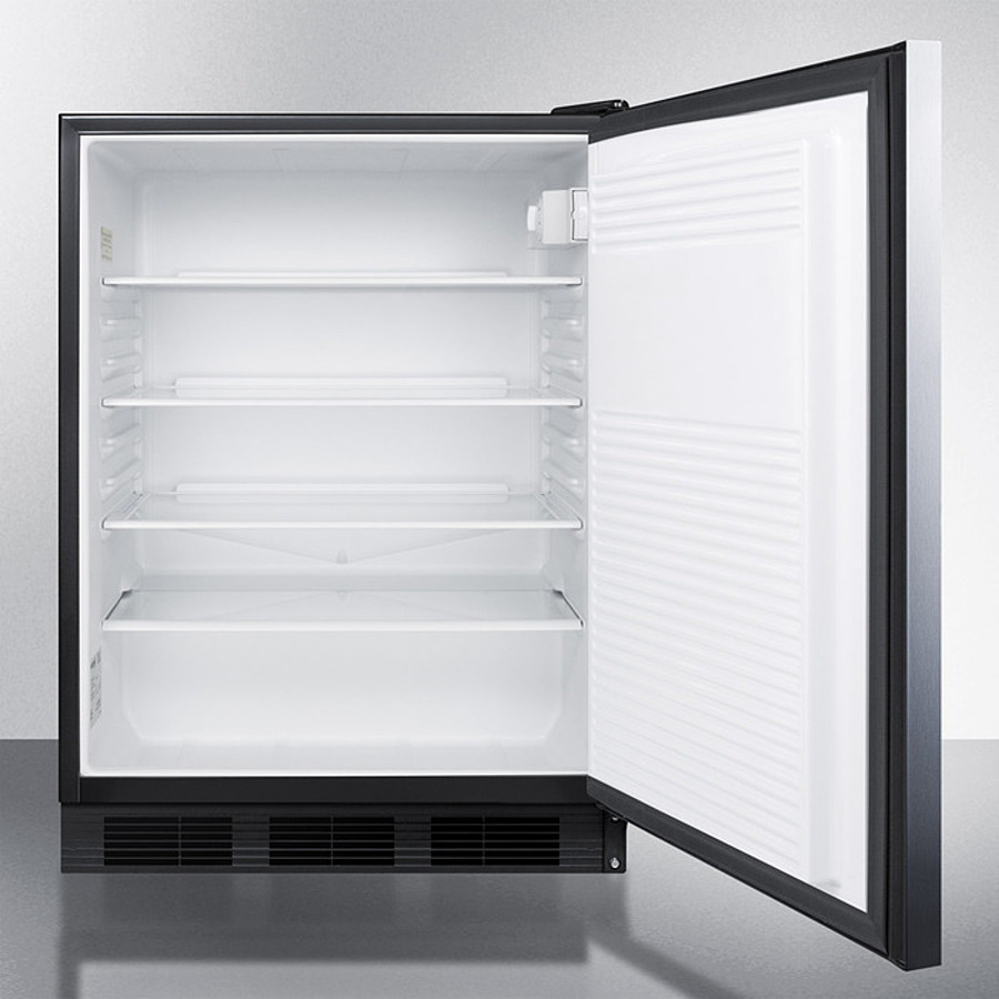 24" Wide All-Refrigerator, ADA Compliant AL752BKSSHH