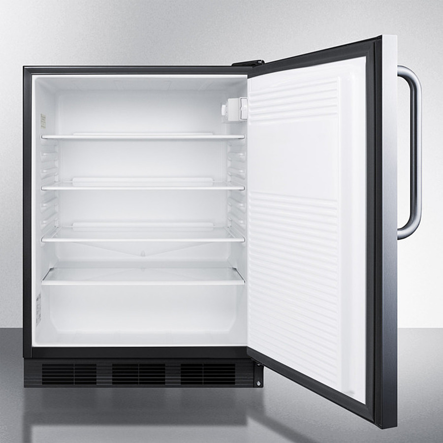 24" Wide All-Refrigerator, ADA Compliant AL752BKSSTB