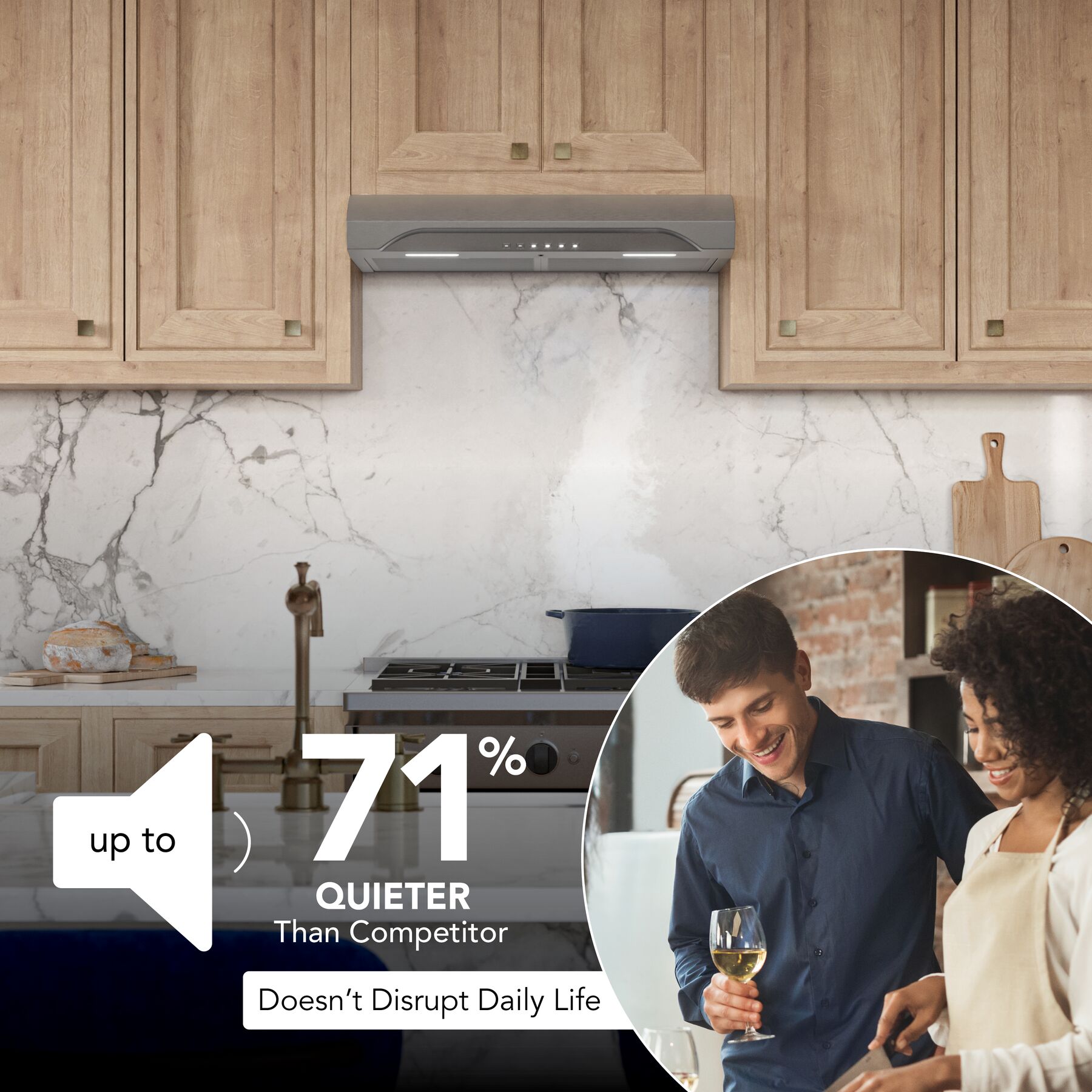 Alta 30Inch 490 MAX Blower CFM 1.1 Sones Range Hood view 4