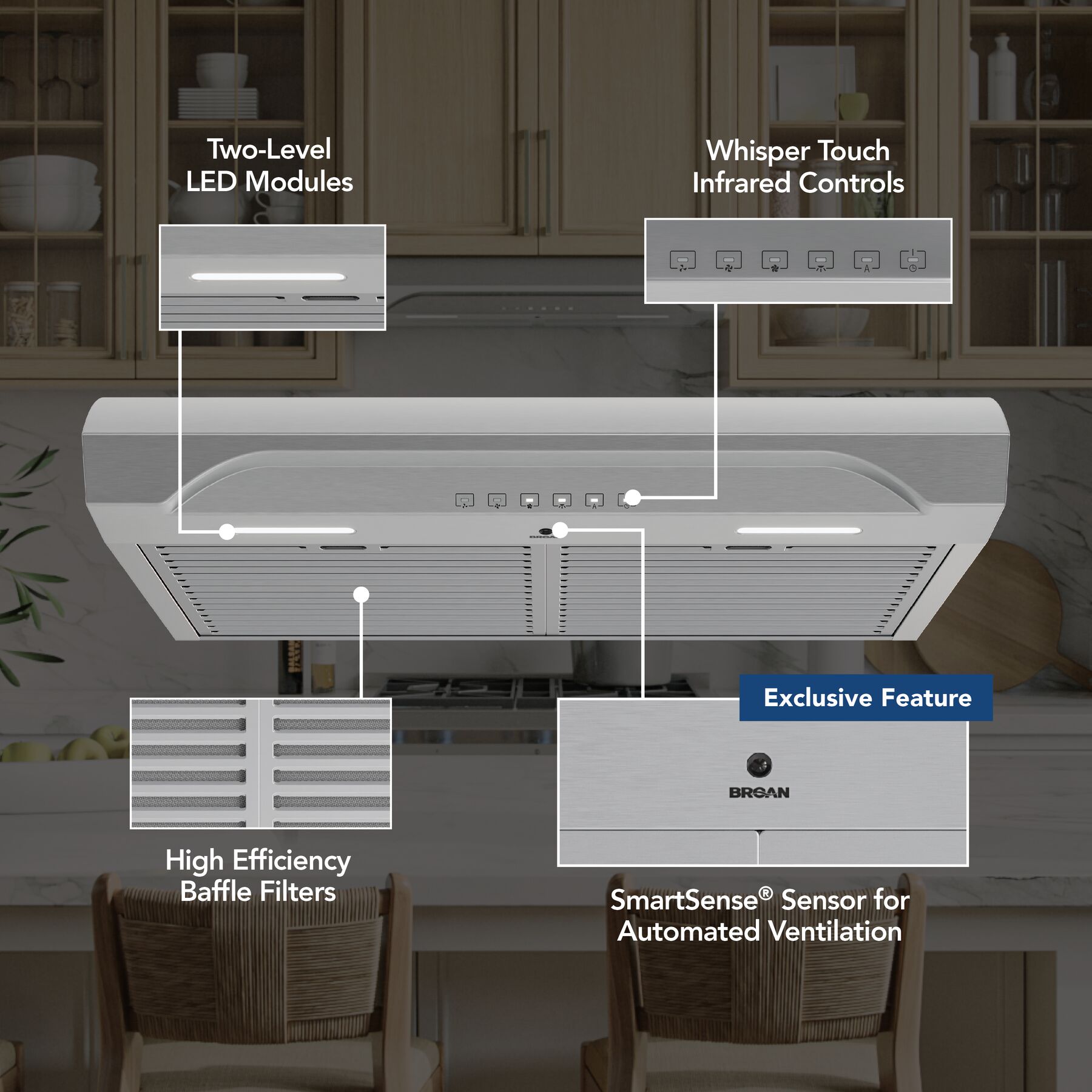 Alta 30Inch 640 MAX Blower CFM 0.8 Sones Range Hood view 2
