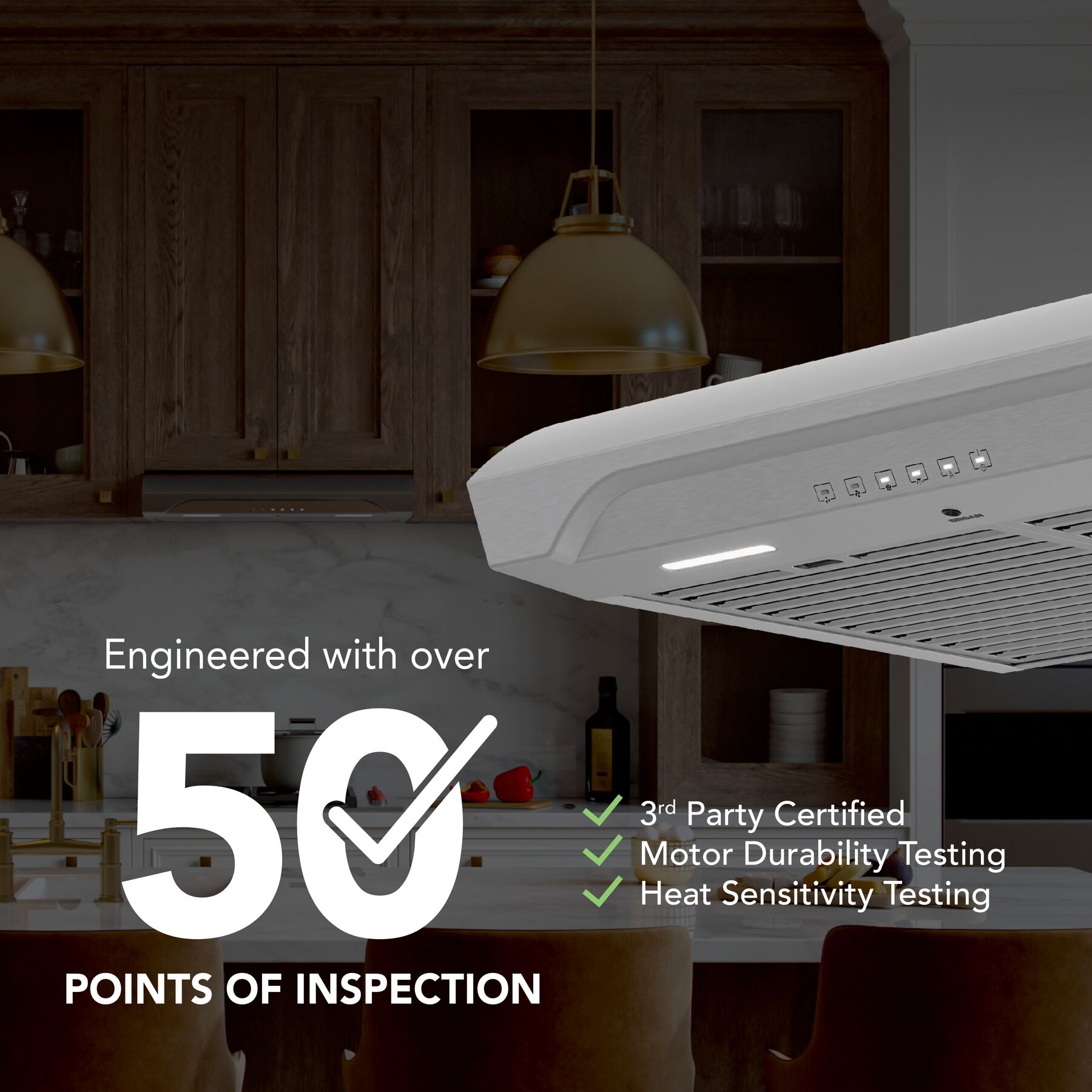 Alta 30Inch 640 MAX Blower CFM 0.8 Sones Range Hood view 4