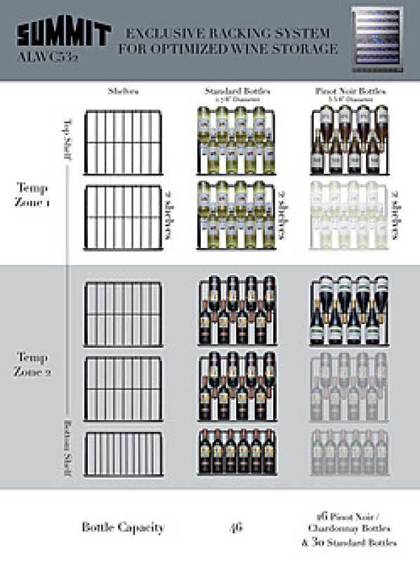 24" Wide Built-In Wine Cellar, ADA Compliant view 6
