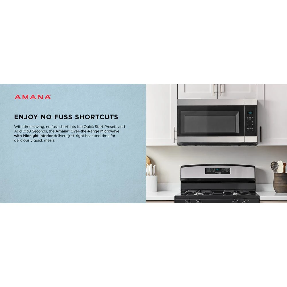 1.7 Cu. Ft. Over-the-Range Microwave with Quick Start Presets AMMS2230TS