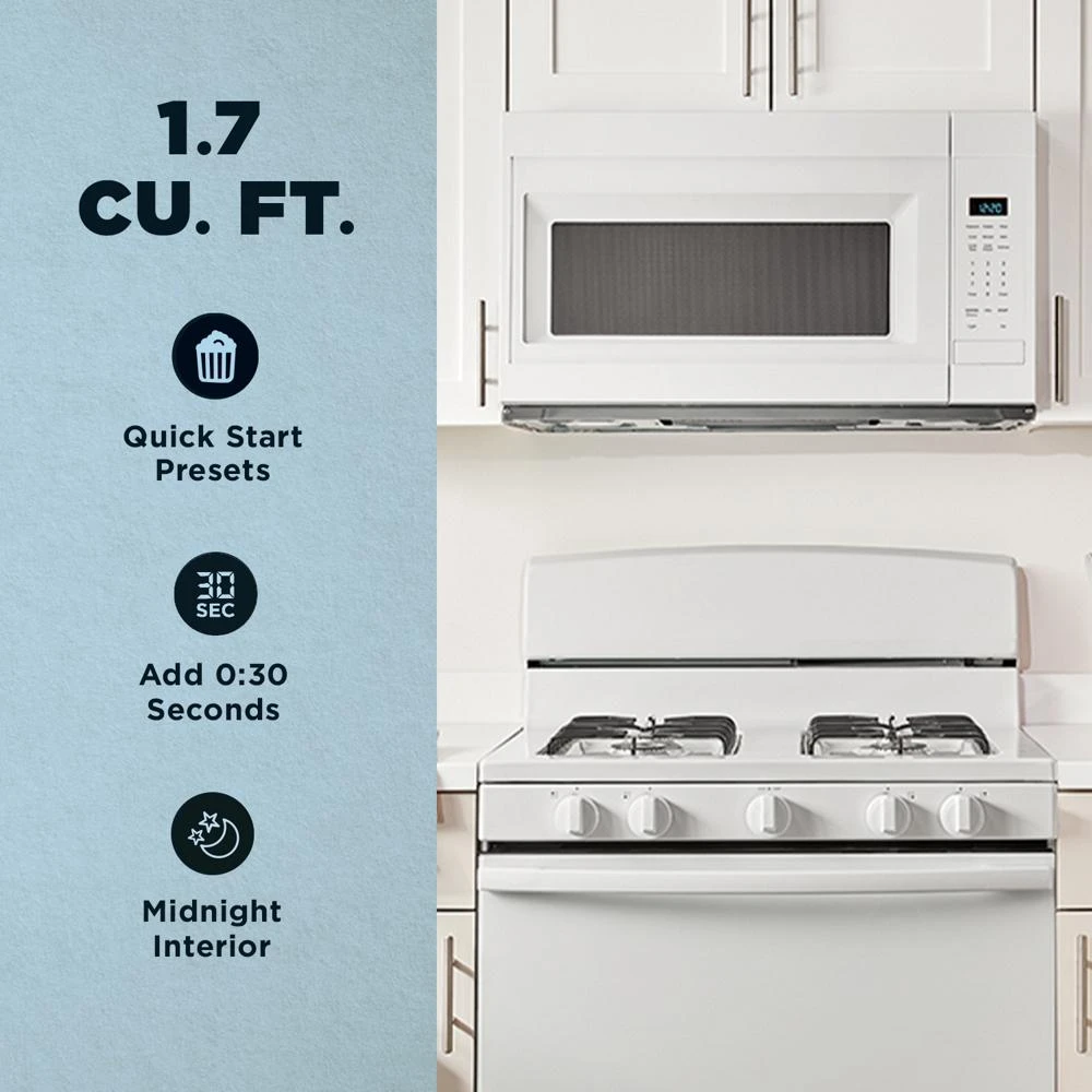 1.7 Cu. Ft. Over-the-Range Microwave with Quick Start Presets AMMS2230TW
