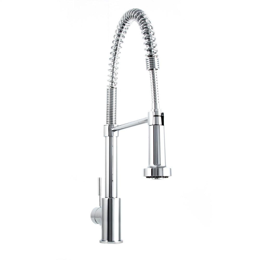 Apollo Pull Down Spring Single Handle Kitchen Faucet In Chrome APLKFCH