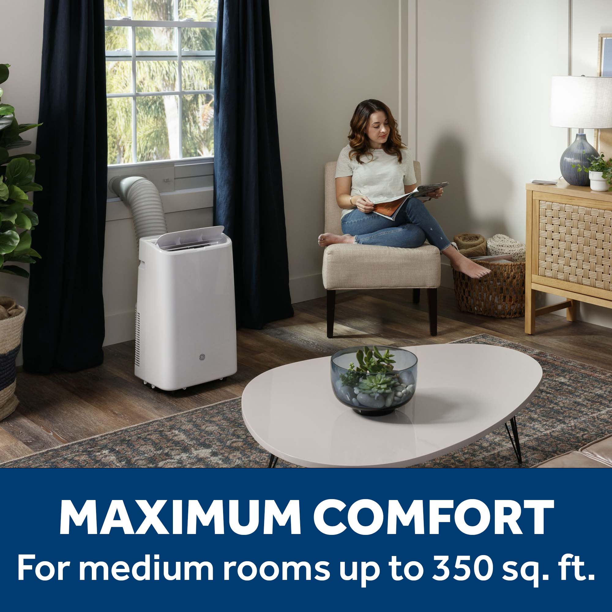 8,000 BTU Class Smart Portable Air Conditioner for Medium Rooms up to 350 sq ft. (8,100 BTU DOE) APLS08WWF