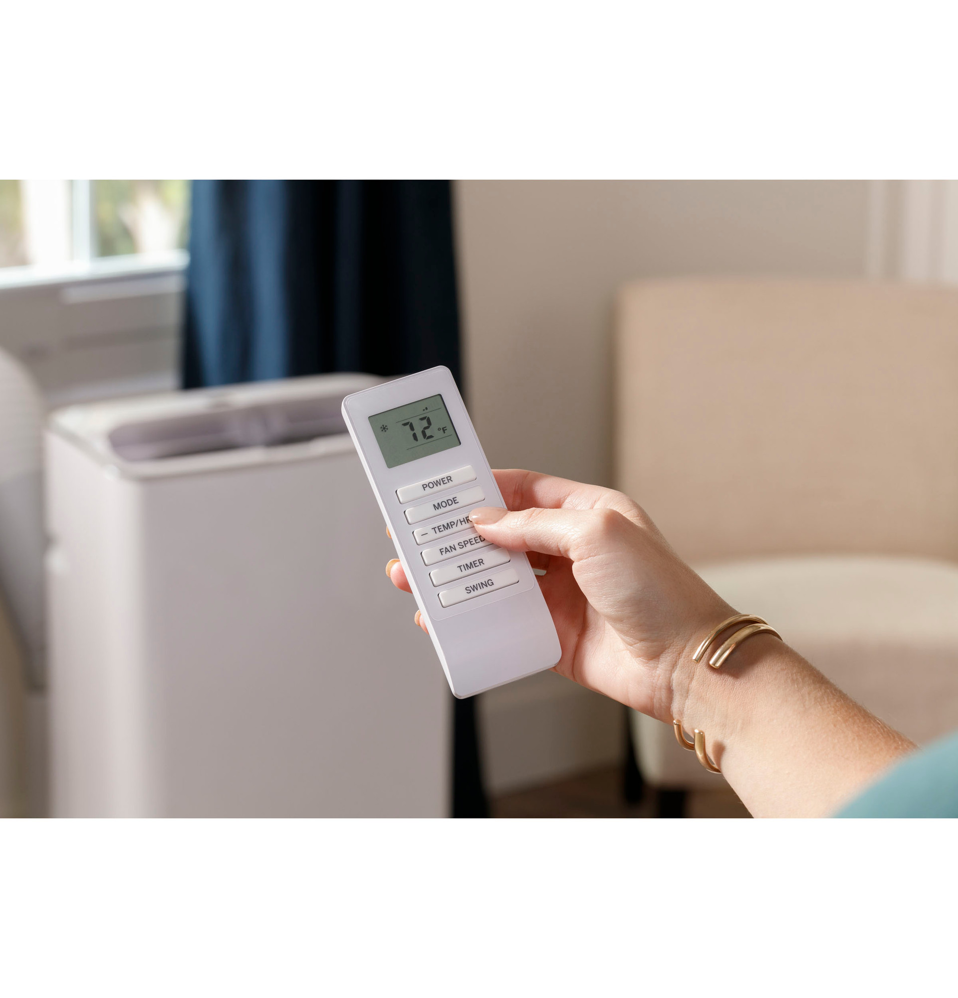 GE® 10,000 BTU Class Smart Portable Air Conditioner for Medium Rooms up to 450 sq ft. (10,400 BTU DOE) APLS10WWB
