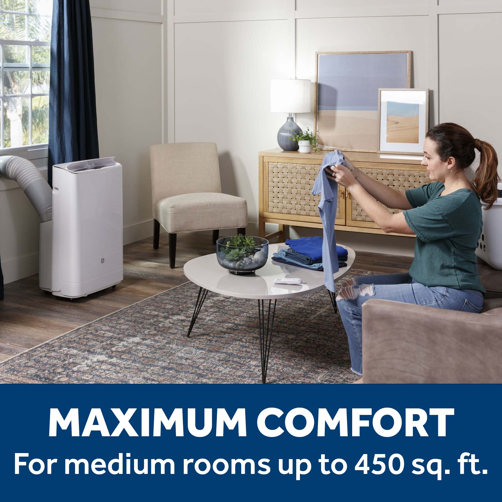 10,000 BTU Class Smart Portable Air Conditioner for Medium Rooms up to 450 sq ft. (10,400 BTU DOE) APLS10WWF