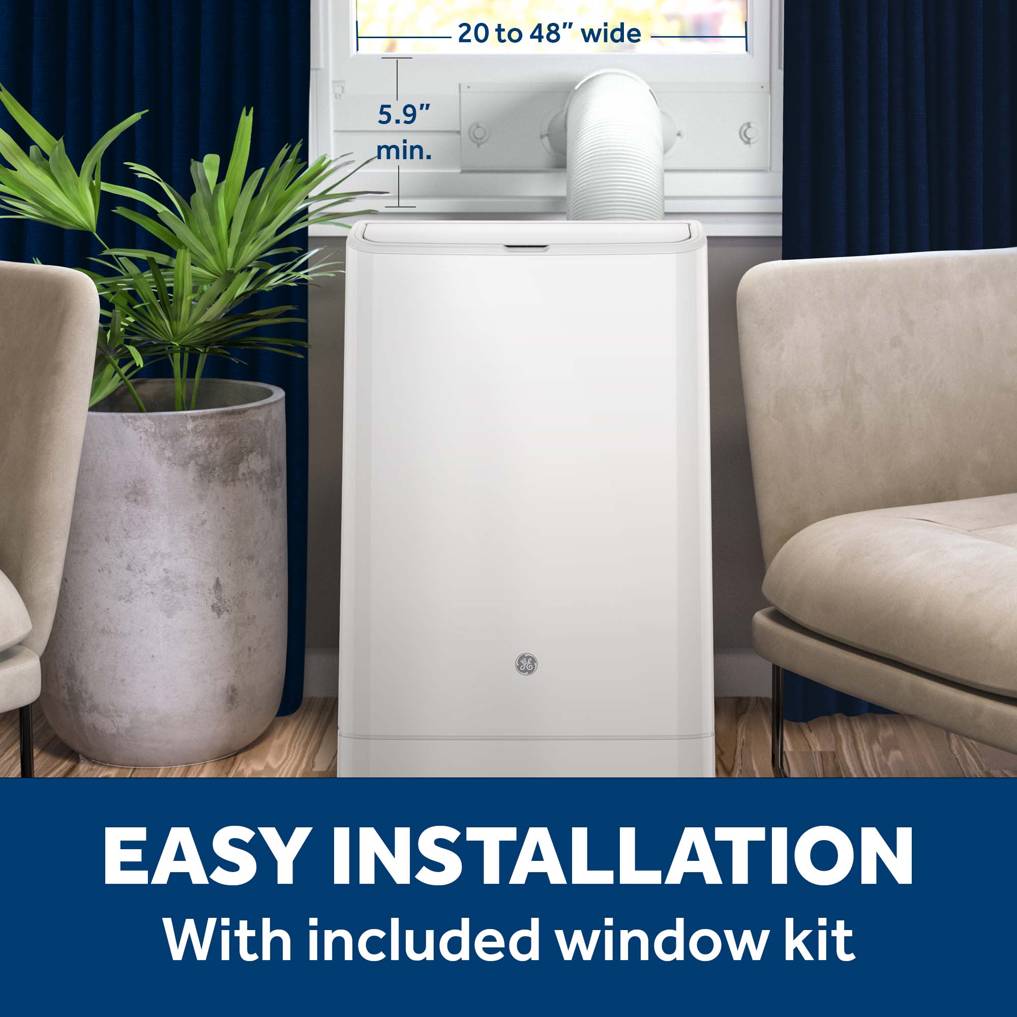 10,000 BTU Class Smart Portable Air Conditioner for Medium Rooms up to 450 sq ft. (10,400 BTU DOE) APLS10WWF