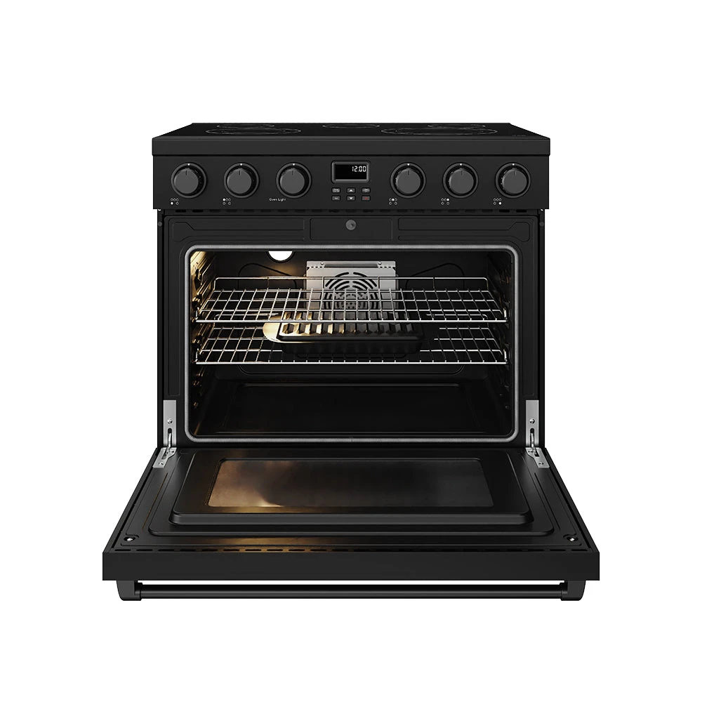 36 Inch Electric Range In Black Contemporary Professional ARE36B