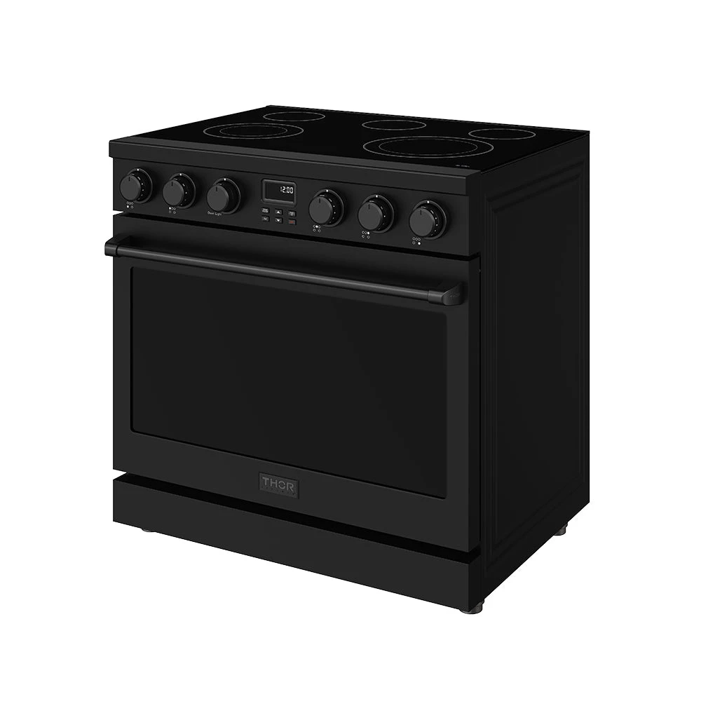 36 Inch Electric Range In Black Contemporary Professional ARE36B