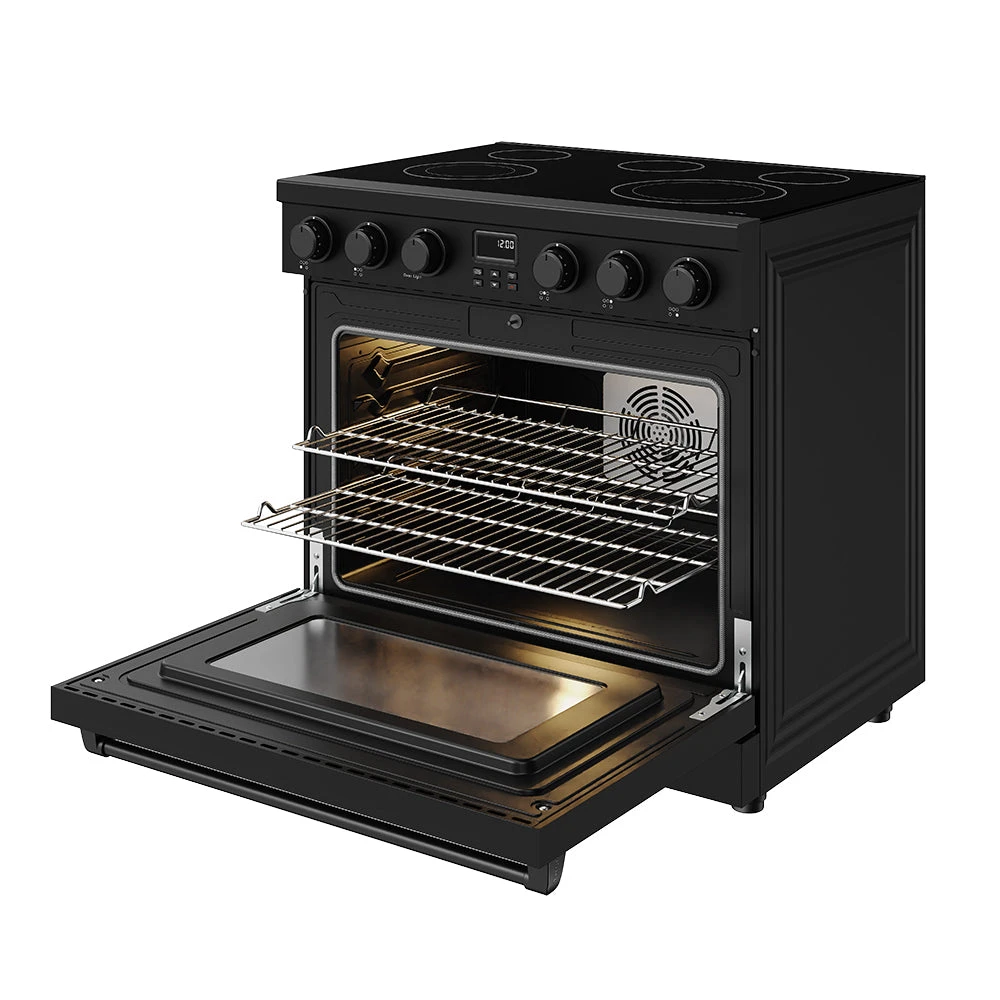 36 Inch Electric Range In Black Contemporary Professional ARE36B
