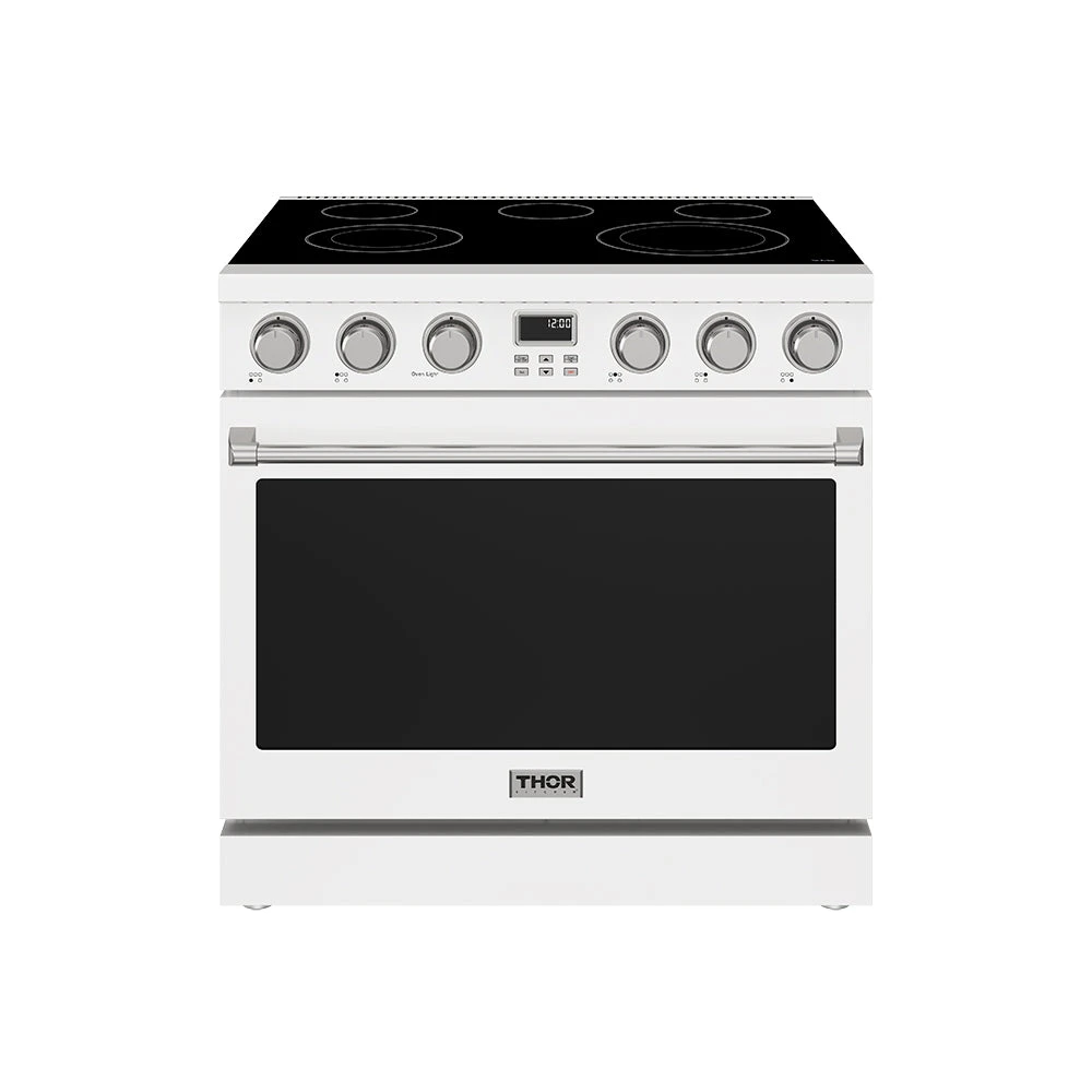 36 Inch Electric Range In White Contemporary Professional ARE36W