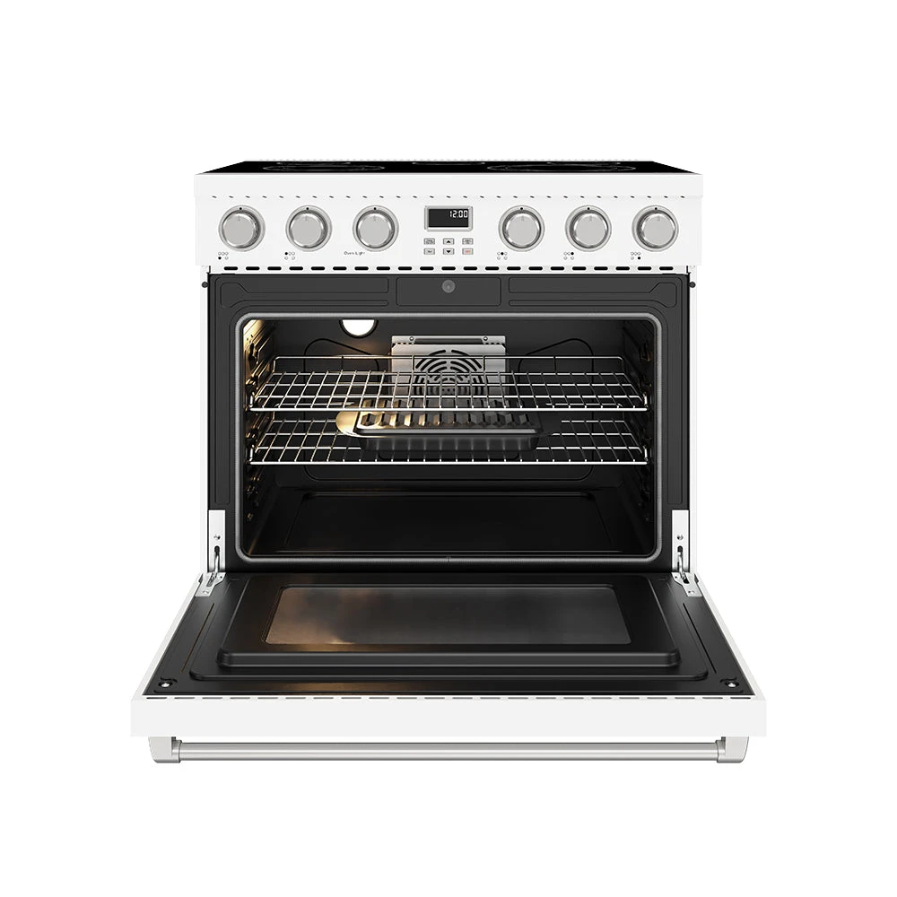 36 Inch Electric Range In White Contemporary Professional ARE36W