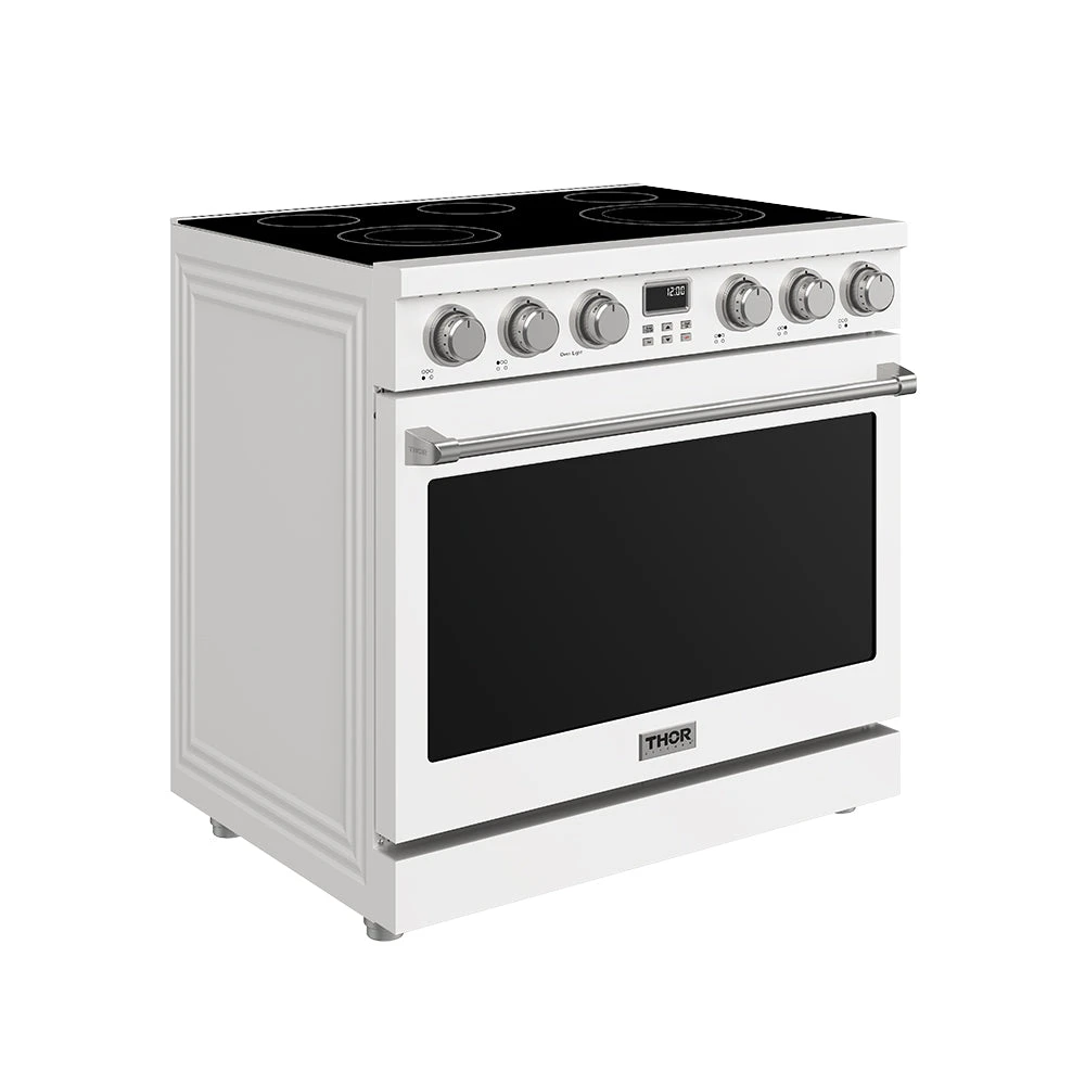 36 Inch Electric Range In White Contemporary Professional ARE36W