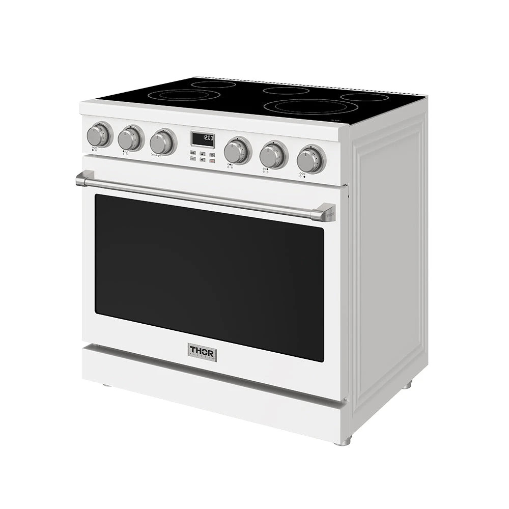 36 Inch Electric Range In White Contemporary Professional ARE36W