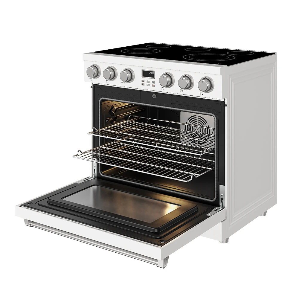 36 Inch Electric Range In White Contemporary Professional ARE36W