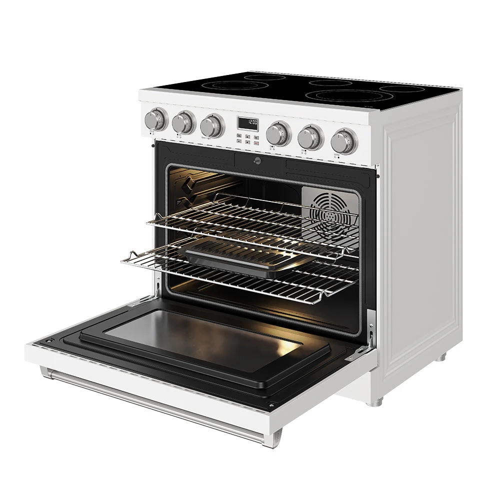 36 Inch Electric Range In White Contemporary Professional ARE36W